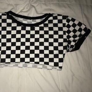 Checkered Crop Top